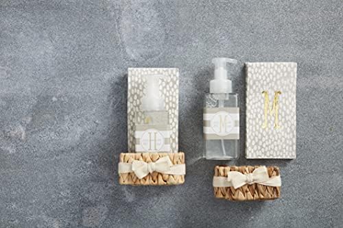 פאי בוץ, מכתב ב 'ראשוני וניל צרפתי סבון ידיים ומגבות סבון, סבון 17 עוז | מפיות 7 3/4 x 4 | סל 2 1/2